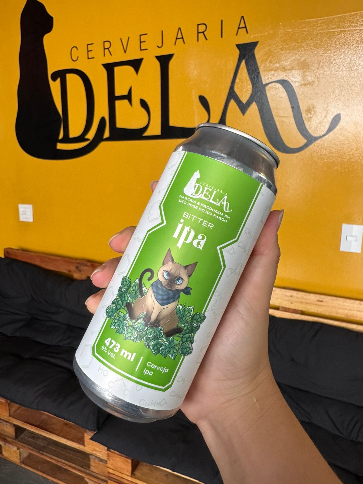 Cerveja IPA Lata 473ml - Dela Cervejaria