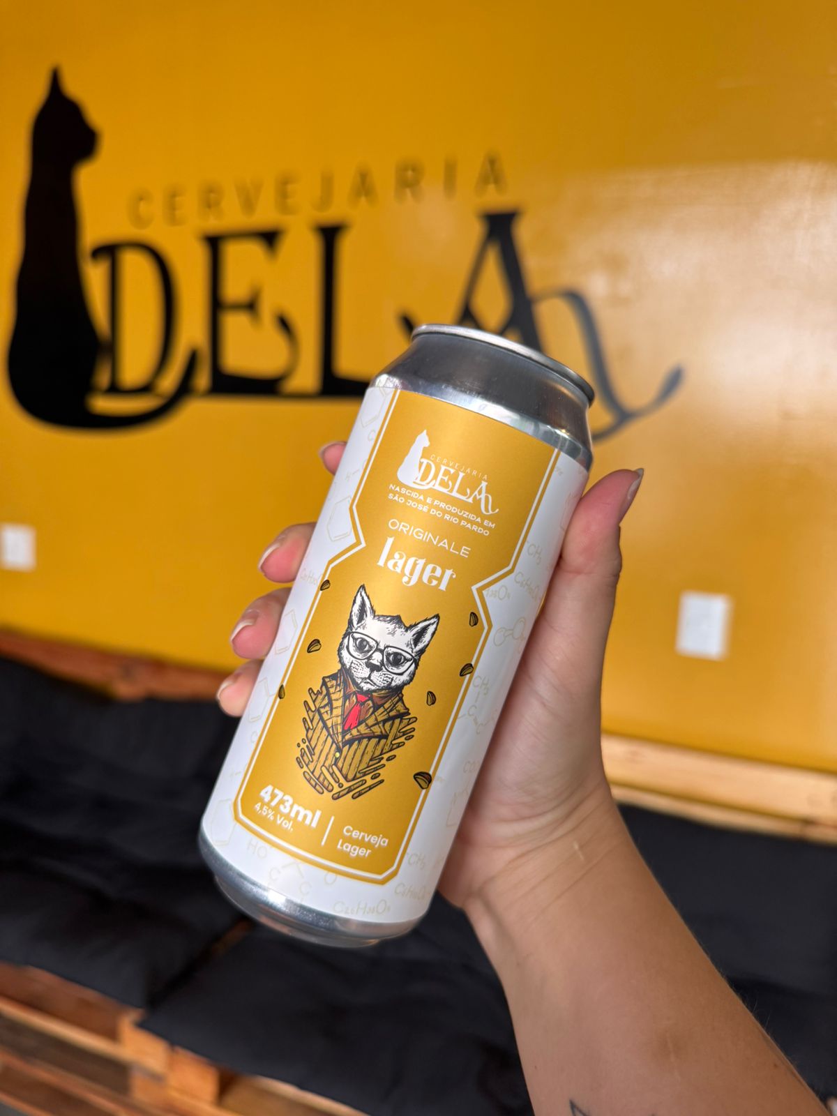 Cerveja Lager Lata 473ml - Dela Cervejaria